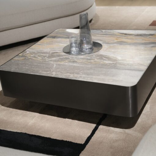 Modern Design Hot Sale Stone Table Square Coffee Table with Marble Top for Home Living Room Furniture Tea Table - Image 3
