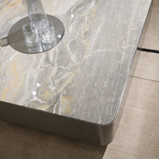 Modern Design Hot Sale Stone Table Square Coffee Table with Marble Top for Home Living Room Furniture Tea Table - Image 5