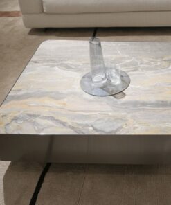 Modern Design Hot Sale Stone Table Square Coffee Table with Marble Top for Home Living Room Furniture Tea Table
