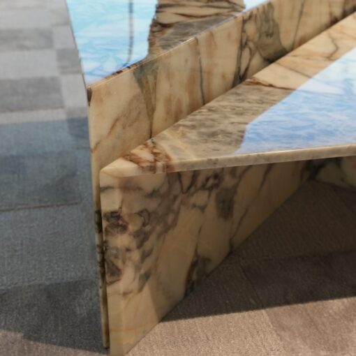 Modern Fashion Custom Size Rectangle Sofa Bed Side Table Luxury Calacatta Violet Square Marble Stone Coffee Table – Image 4