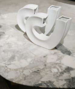 Modern Minimalist Designer Living Room Stone Table Custom Size Living Room Furniture Natural Marble Tea Table Set Stainless Steel Base Coffee Table