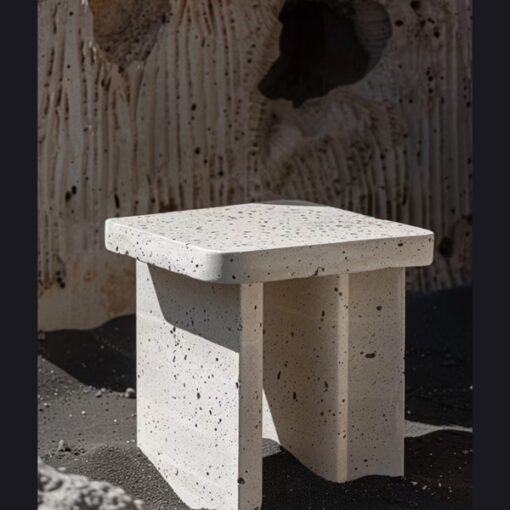 Modern Minimalist Unique Luxury Custom natural stone  Modern High and Low Square Travertine Marble Coffee Table for Living Room