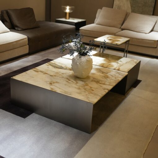 Modern Stone Table Marble Top Marble Table Brown Table Dining Custom Made Factory Discount