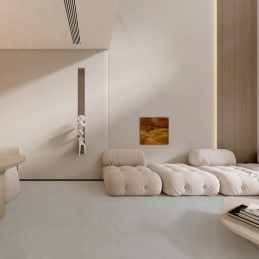 Moon Grey Tile Sintered Stone Floor Slabs Living Room Tiles Project China Wholesale - Imagen 4