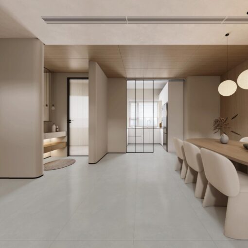 Moon Grey Tile Sintered Stone Floor Slabs Living Room Tiles Project China Wholesale - Imagen 3