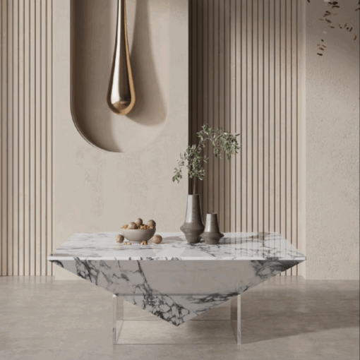 Natural Marble Stone Furniture Natural marble Carrara White Rectangle Coffee Table New Design Table Modern Luxury fashion hotel villa Customized Coffee Table
