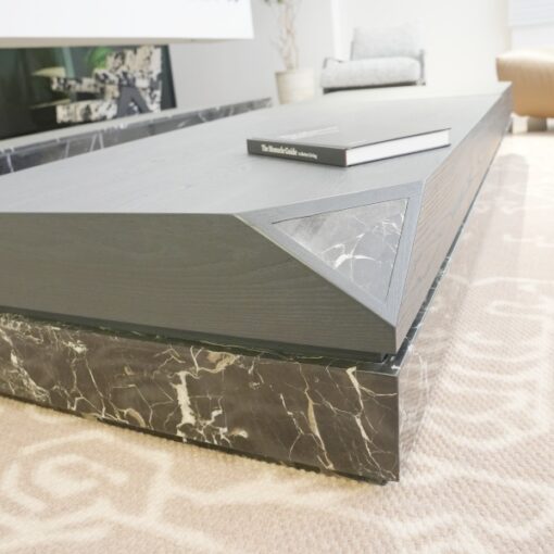 New Arrival Modern Stone Furniture Center Table Coffee Table Square Marble Wood Coffee Table Home Decorative Unique Design