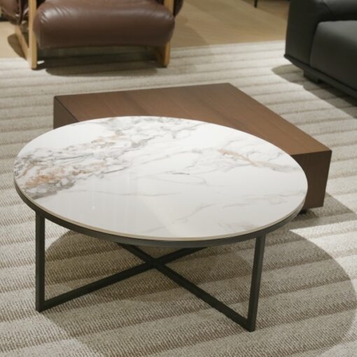 New Design Stone Furniture Cross Legs Office Coffee Table End Tables Coffee Table Rectangle Living Room Furniture – Image 4