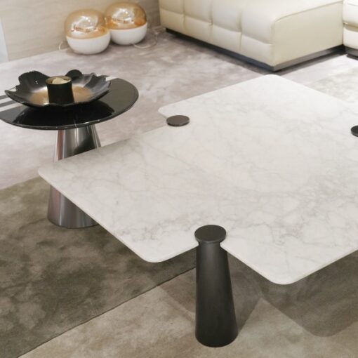 New High Quality Design Sofa Stone Table Coffee Table Set Modern Natural Marble Top Central Living Room Furniture Custom