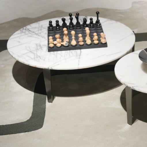 Nordic Style Stone Table Furniture Natural Stone Modern Marble Living Room Furniture Round Marble Tea Center Coffee Table Set – Image 3