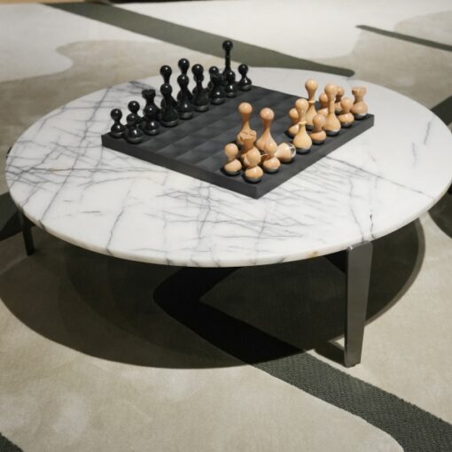 Nordic Style Stone Table Furniture Natural Stone Modern Marble Living Room Furniture Round Marble Tea Center Coffee Table Set