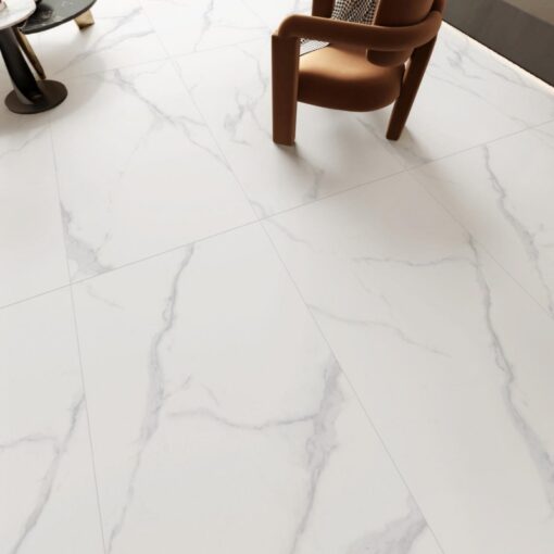 Pearl White Marble Sintered Stone Slab For Home Living room background wall Decoration Project - Imagen 3