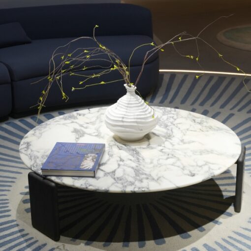 Stone Furniture Natural Marble Coffee Table White Marble Top Small Apartment New Tea Table Home Living Room – Image 2