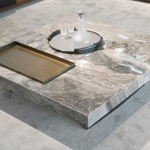 Unique New Design Stone Table Marble Stone Top Coffee Table Square Luxury Coffee Tables For Home Use Luxury Living Room – Image 2