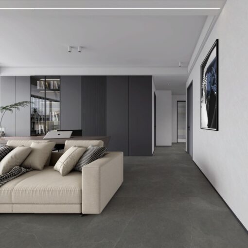 Venice dark grey Stone processing Sintered stone hotel mall project floor Wall tile - Imagen 2
