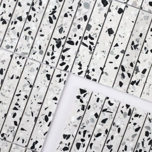 White terrazzo stone Mosaic indoor kitchen bathroom floor wall tile Mosaic China wholesale price – Image 2