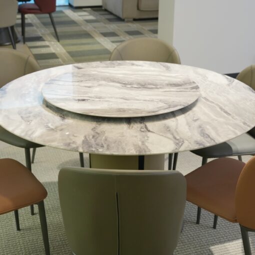 Wholesale Stone Furniture Elegant Marble Round Top Table Dining Room Table Kitchen Best Price – Image 2